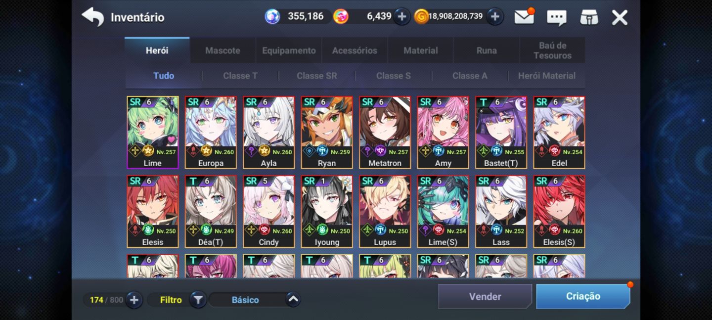 Conta End Game Grand Chase Mob