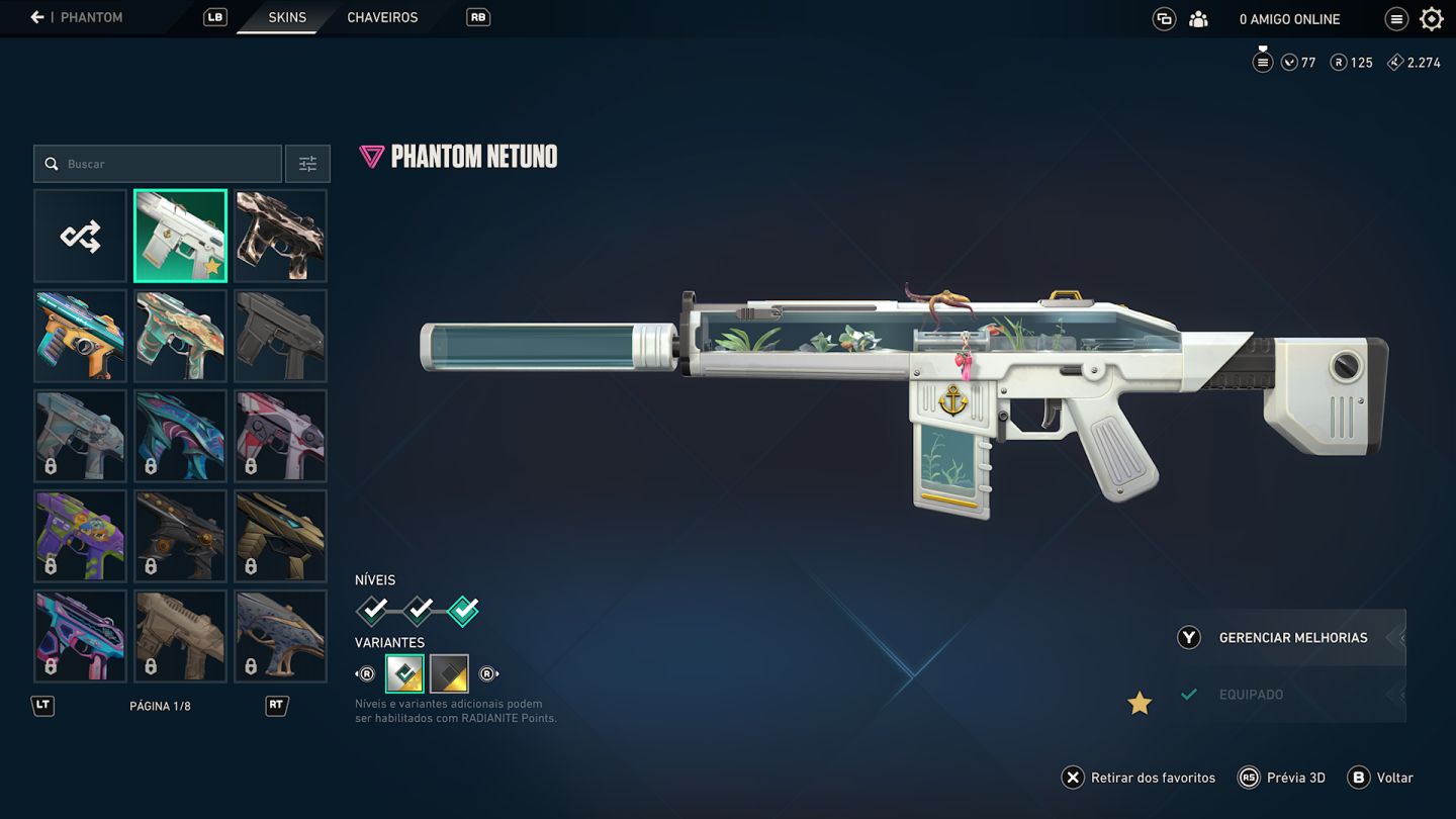 Conta valorant nivel 38 com skins de ghost vandal e phantom e um passe
