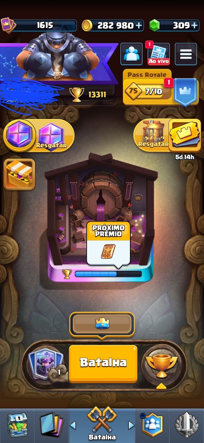 Conta clash royale nível 16.. mais de 13000 troféus