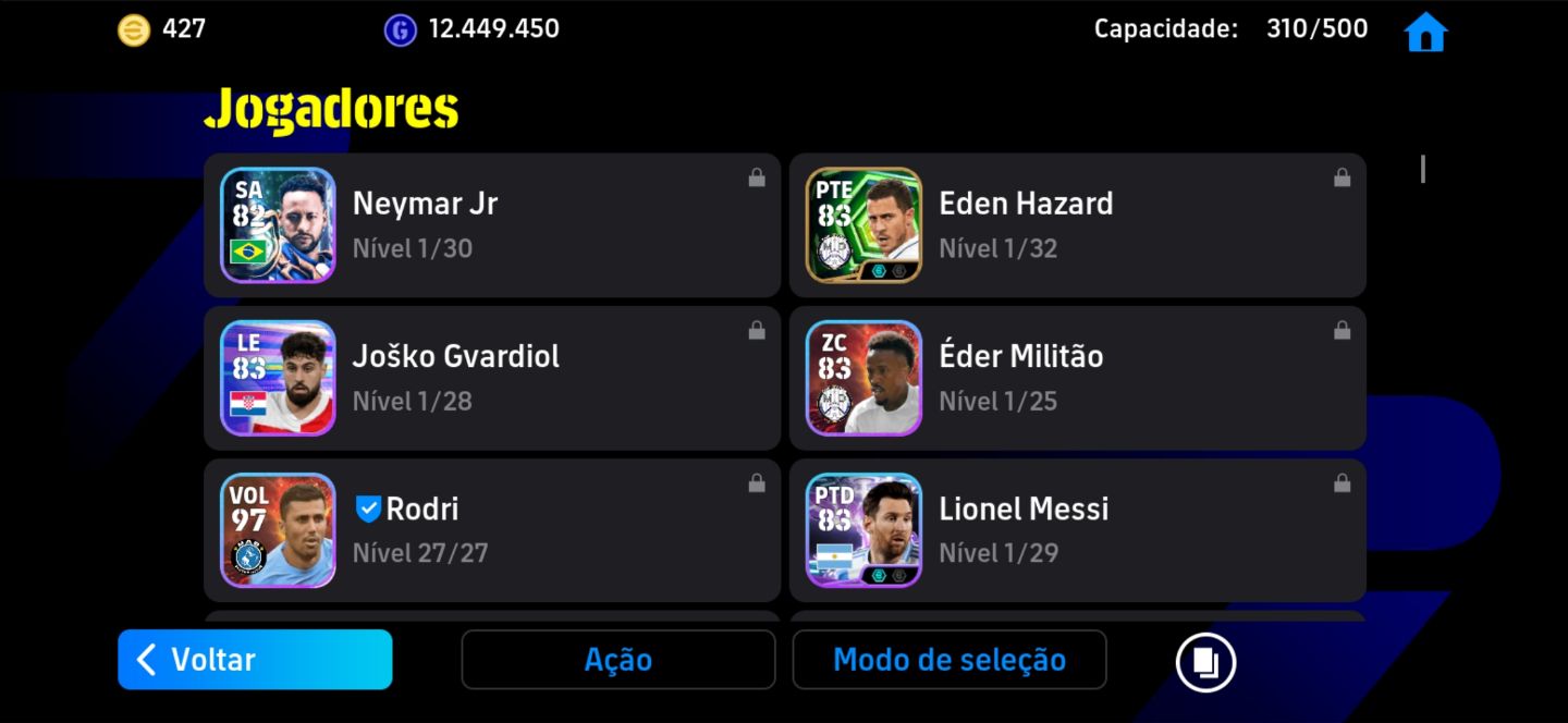Conta Efootball Messi Raro 2014 + Rudiger ST Antigo + FC 3149