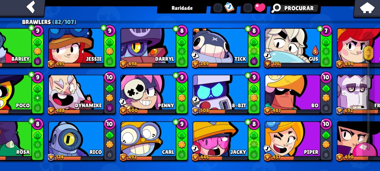 CONTA DE BRAWL STARS 26K TROFÉU + PERS ESPECIAIS (LEN,MIT,ÉP)