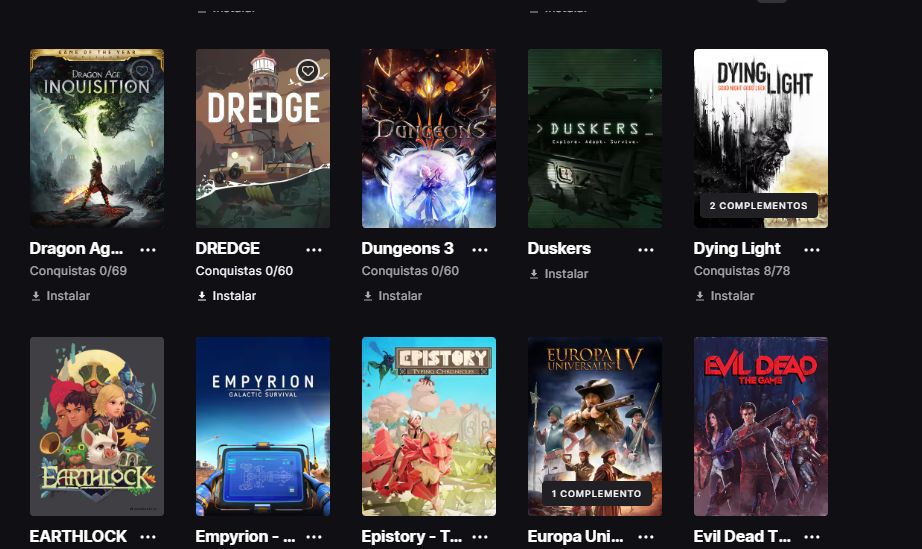 Conta EPIC GAMES