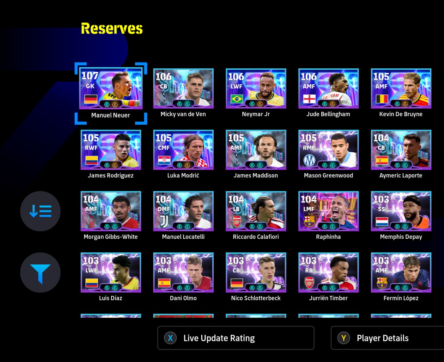 Conta Efootball Xbox / Pc Microsoft - 3307 - 6 Bigtime + 73 Épicos + 50 Showtime