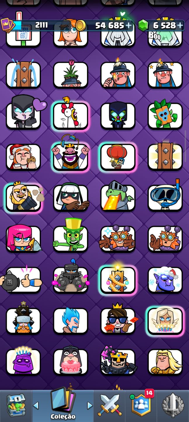 PROMOÇÃO,Conta Clash Royale 72% Full
