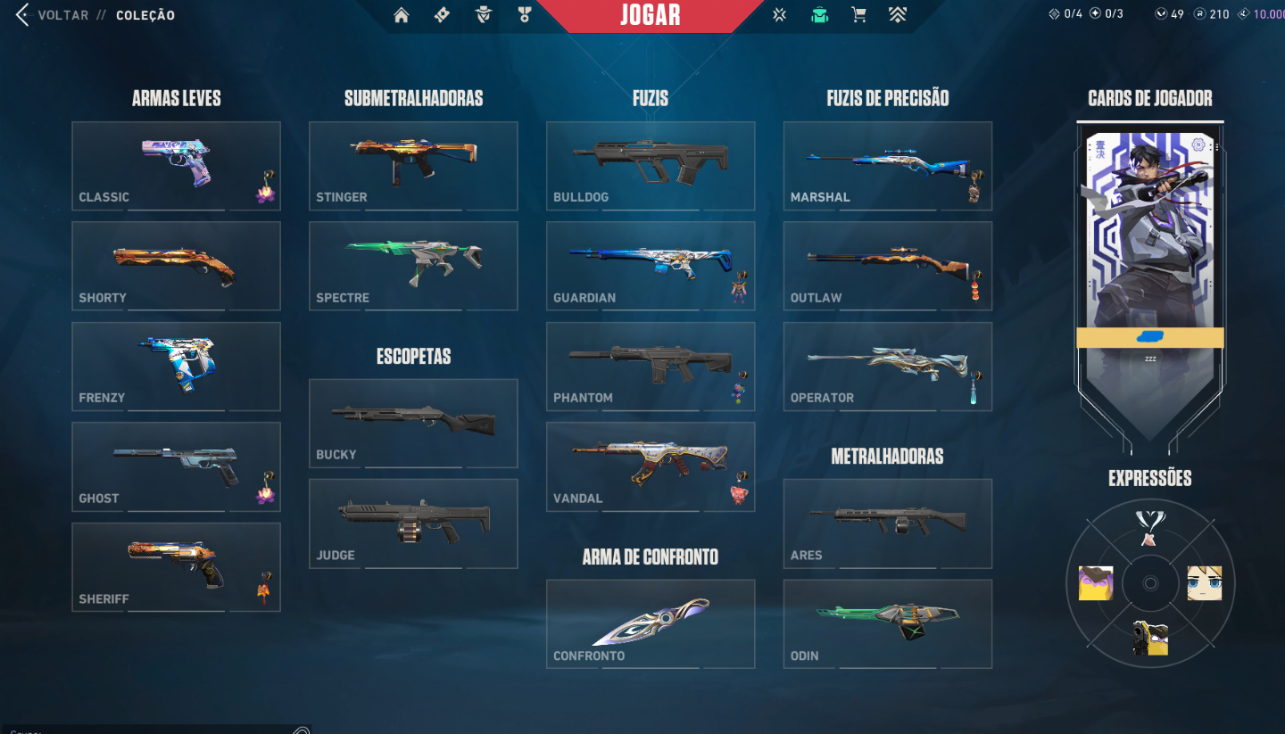 Conta Valorant faca Xenohunter, mmr baixo e algumas skins