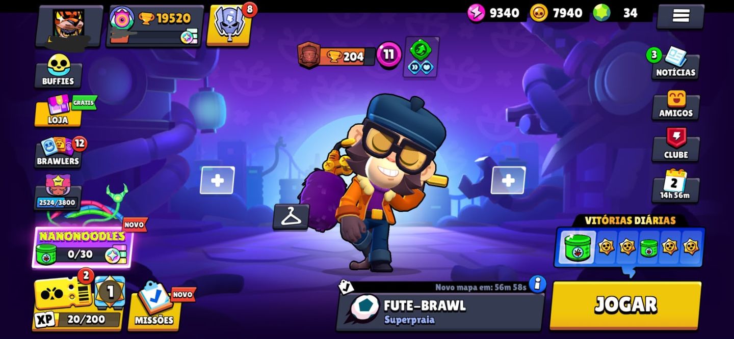 Conta Brawl Stars Top | 19.520 Troféus