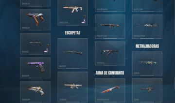 CONTA VALORANT COM VANDAL, PHANTOM, SPECTRE E OP