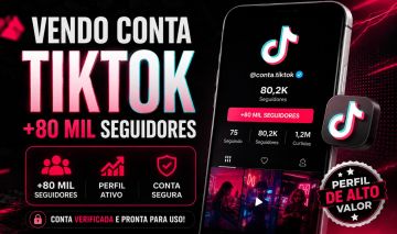 CONTA TIKTOK +80MIL SEGUIDORES E 2MILHOES CURTIDAS PARA VC QUER COMEÇAR DO ZERO