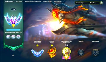 MASTER YI SKIN LENDÁRIA + [ DIAMANTE COM 60% DE WIN RATE ] + [ TROCA NICK ]
