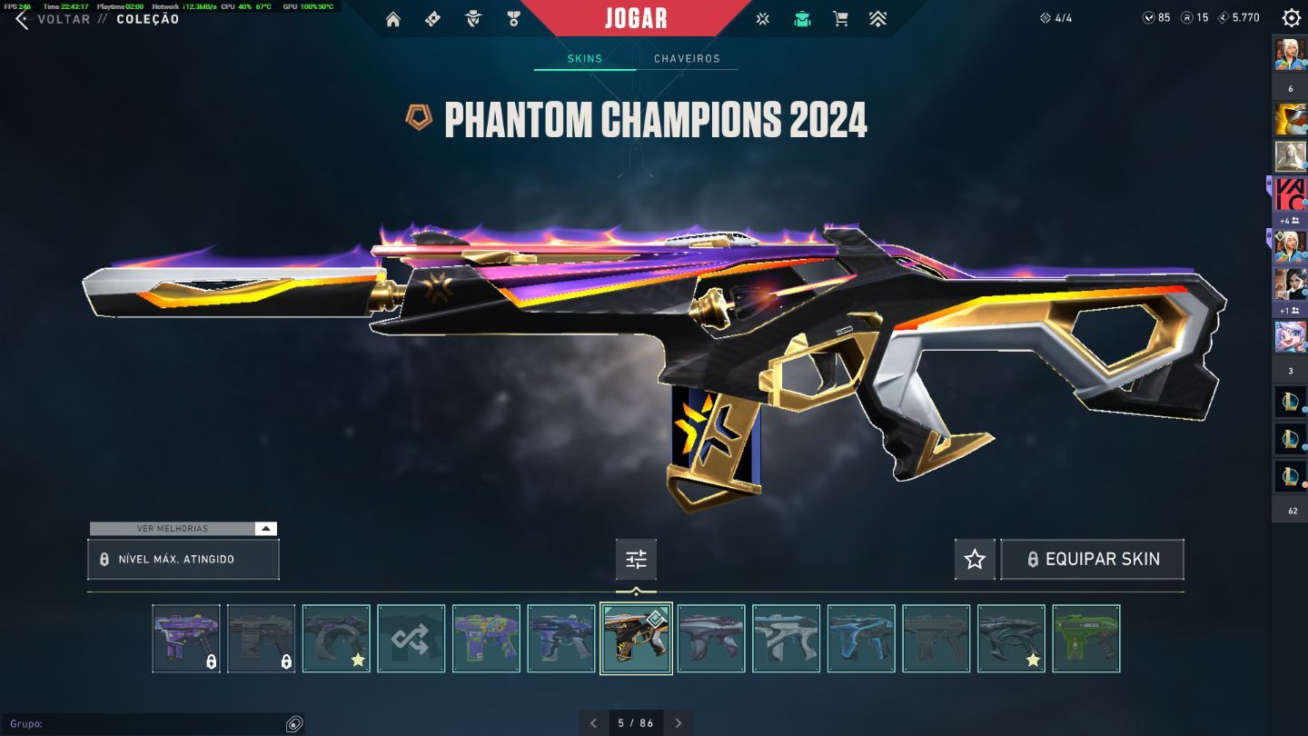 CONTA VALORANT NIVEL 441 - ELO: PLAT 3