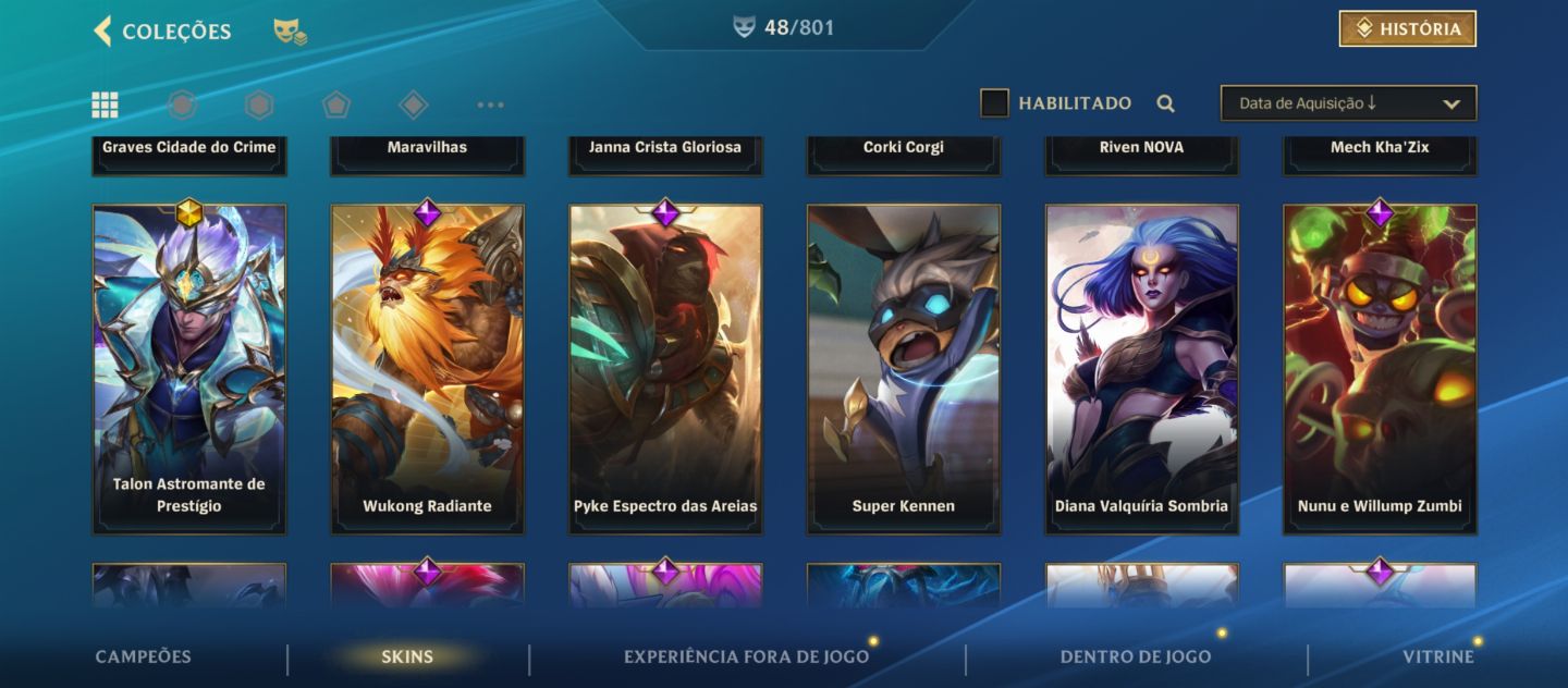 Smurf Challenger com muitas skins