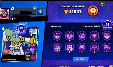 CONTA BRAWL STARS | 102 BRAWLERS | 51K TROFÉUS