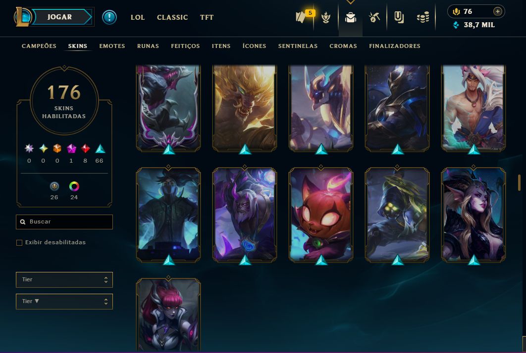 Gold 1 com 176 skins
