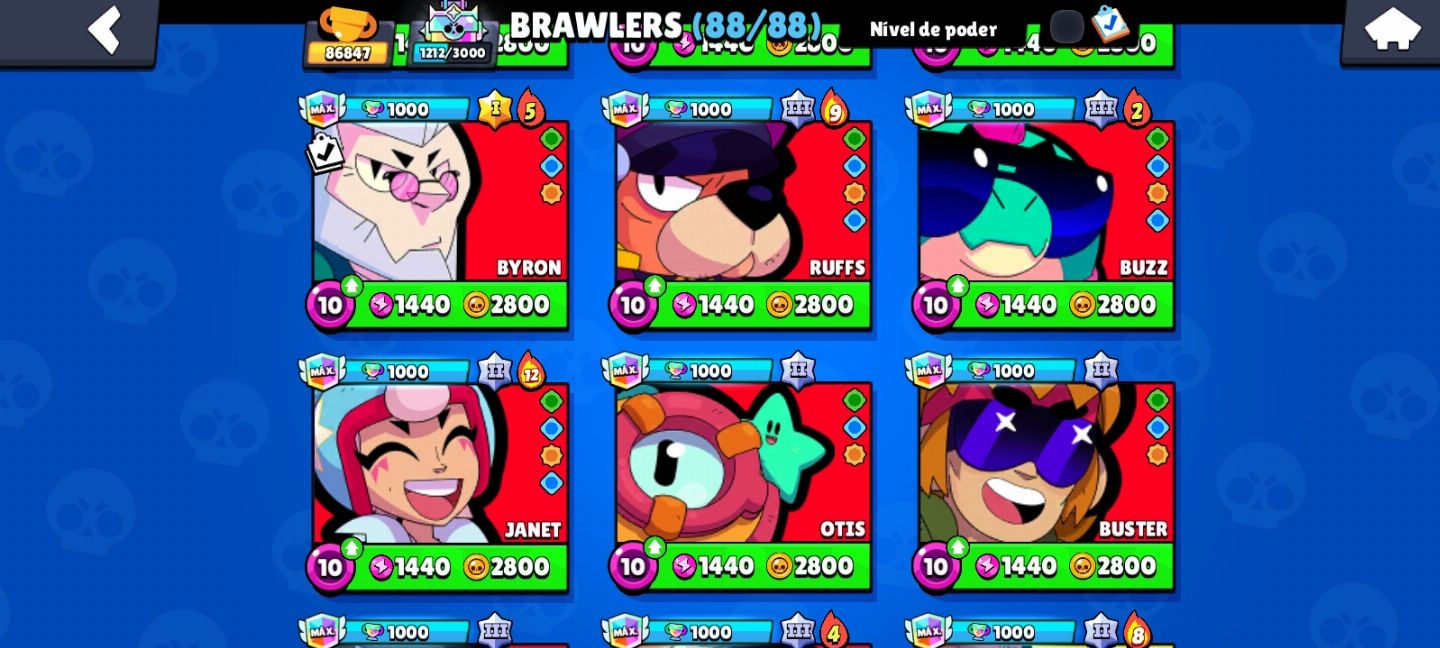 CONTA DE BRAWL STARS COMPLETAMENTE FULL. (DESDE 2018).
