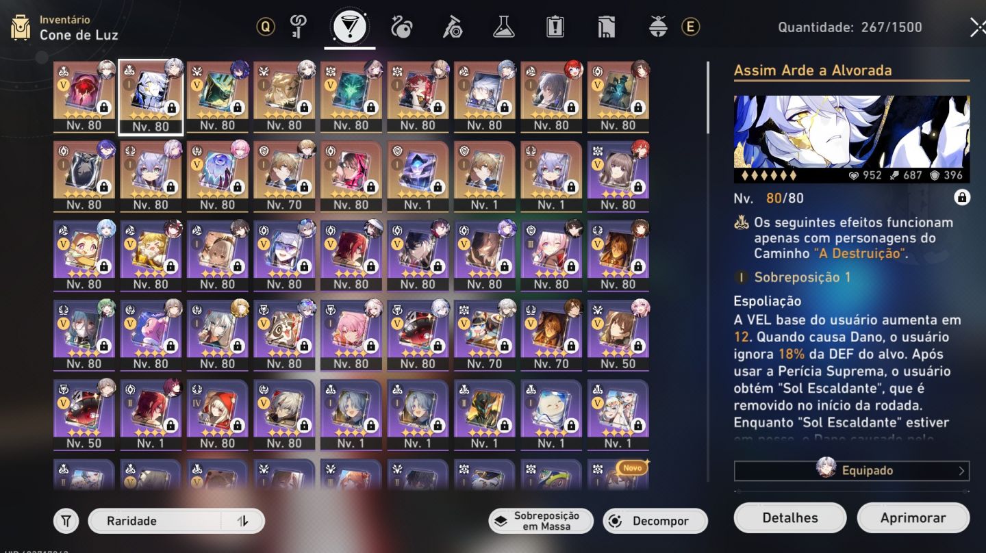 Conta Honkai Star Rail lvl 70