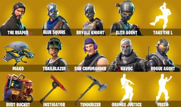Conta Fortnite passes 2, 3 e 4 | Cavaleira Royale | Ceifador | Fresh e 20 Skins