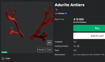 Limited Adurite Antlers 15K DE ROBUX Roblox Servi Os E Up GGMAX 