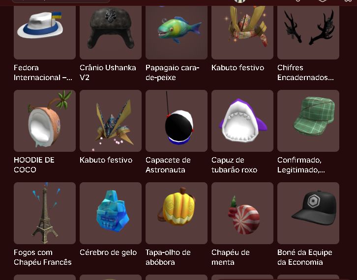 Conta de roblox com 10k de robux em skins