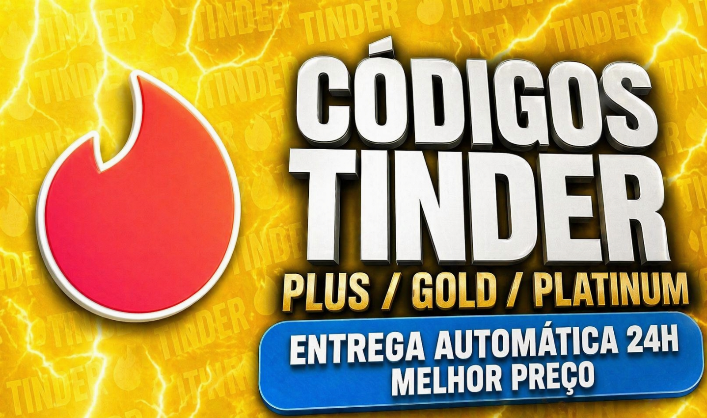 ASSINATURA TINDER - GOLD/PLUS/PLATINUM - ENTREGA RÁPIDA!