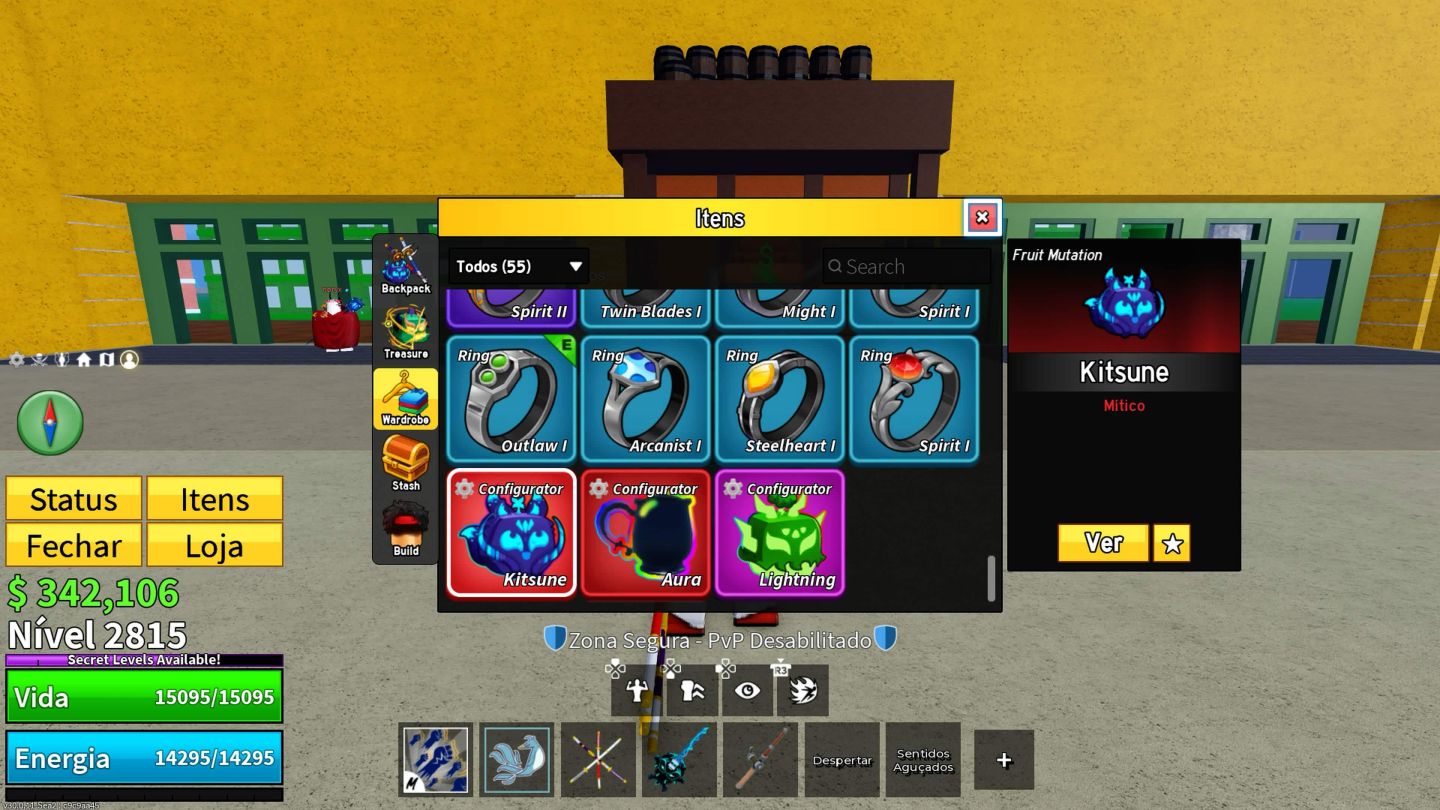 CONTA DE BLOX FRUITS COM 4 V4 - SANGUINE - ICE PERM E MUITO MAIS!!