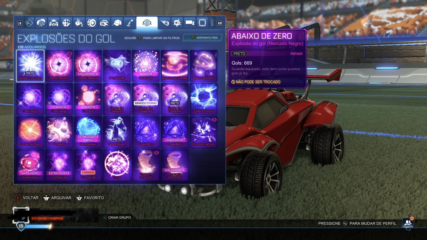 CONTA ROCKET LEAGUE TAGS GC E TURBINADA DE ITENS RAROS, OPORTUNIDADE PREÇO BOM!