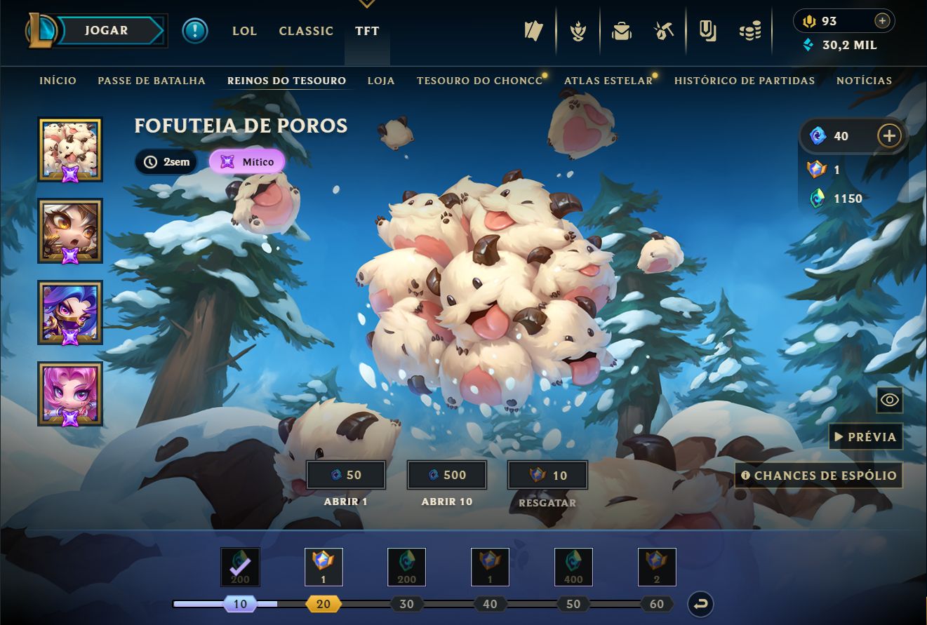 CONTA VETERANA 2015 [FA]: SETT CHIBI MÍTICO + 24 LENDÁRIAS + ZIGGS ODISSEIA