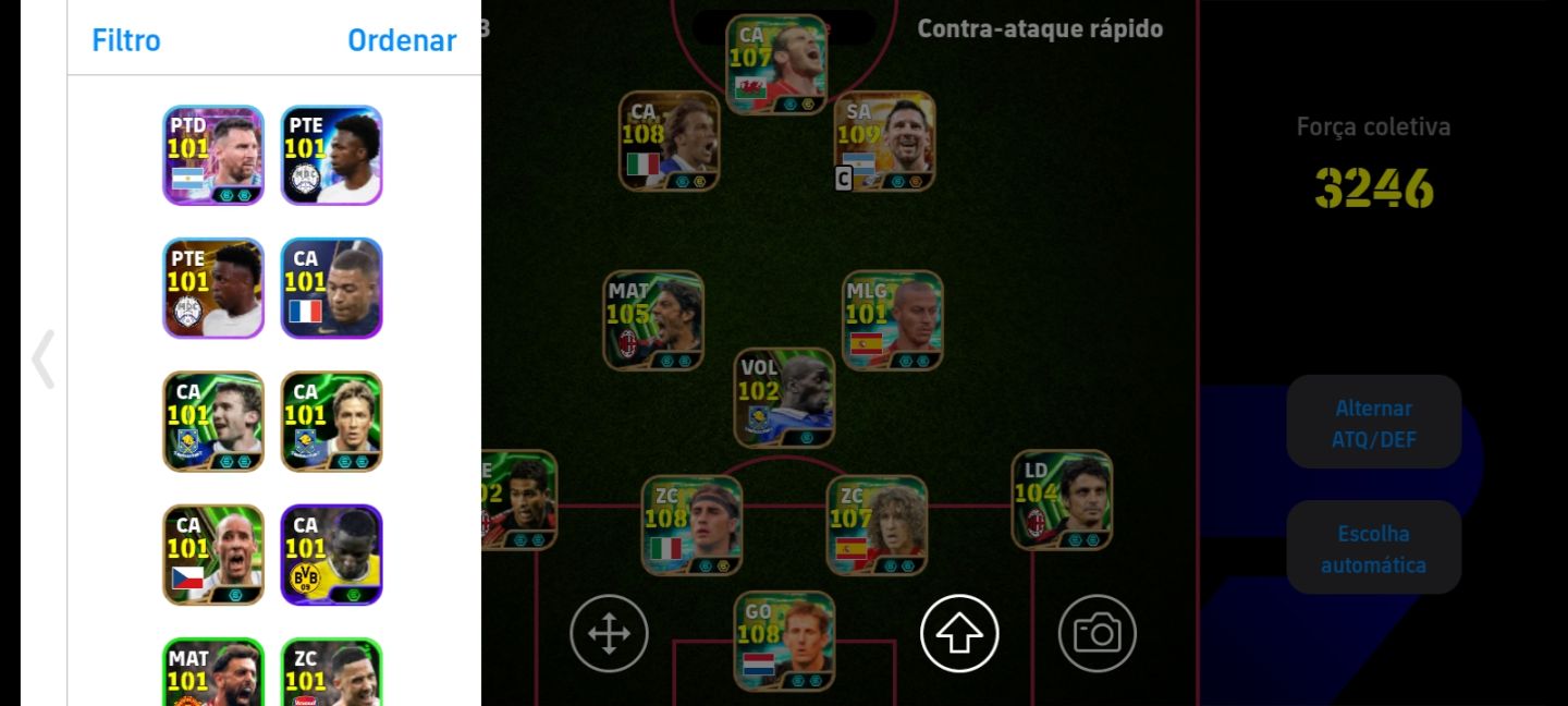 Conta efootbal endereço game recheada de cartas epicas