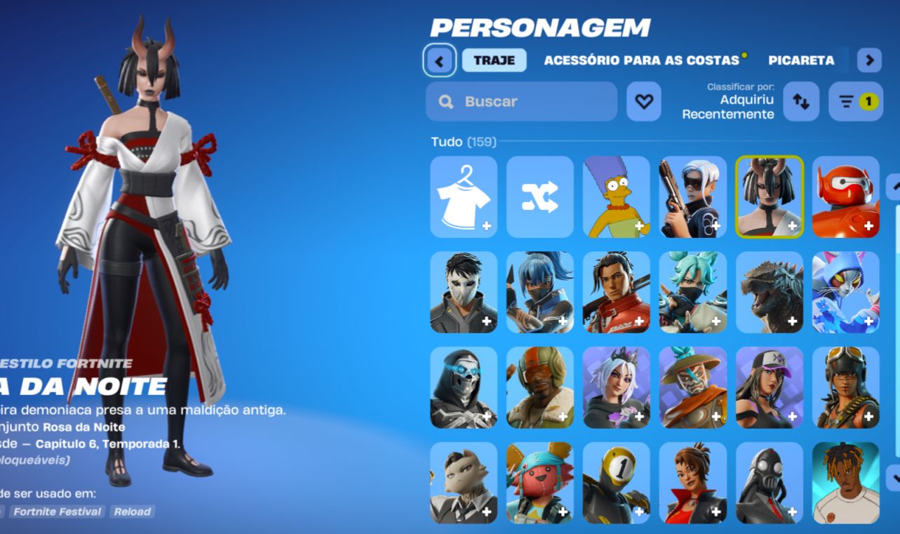 CONTA DE FORTNITE COM MAIS DE 150 skins !