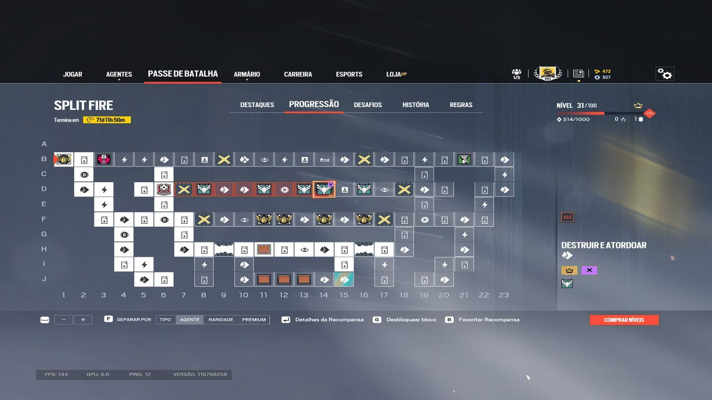CONTA RAINBOW SIX VARIAS INVERNOS SOMBRIO TOP, PASSE ATUAL COMPRADO + UNIVERSAIS