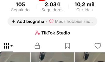 Conta do tik Tok com 2034 seguidores