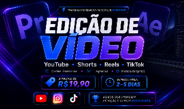 Editor de Vídeo | YouTube, Reels, Shorts, TikTok, Motion e VFX