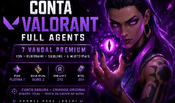 Conta de Valorant Full Agentes, Ion/Kuronami/Sublime/310 Radianita