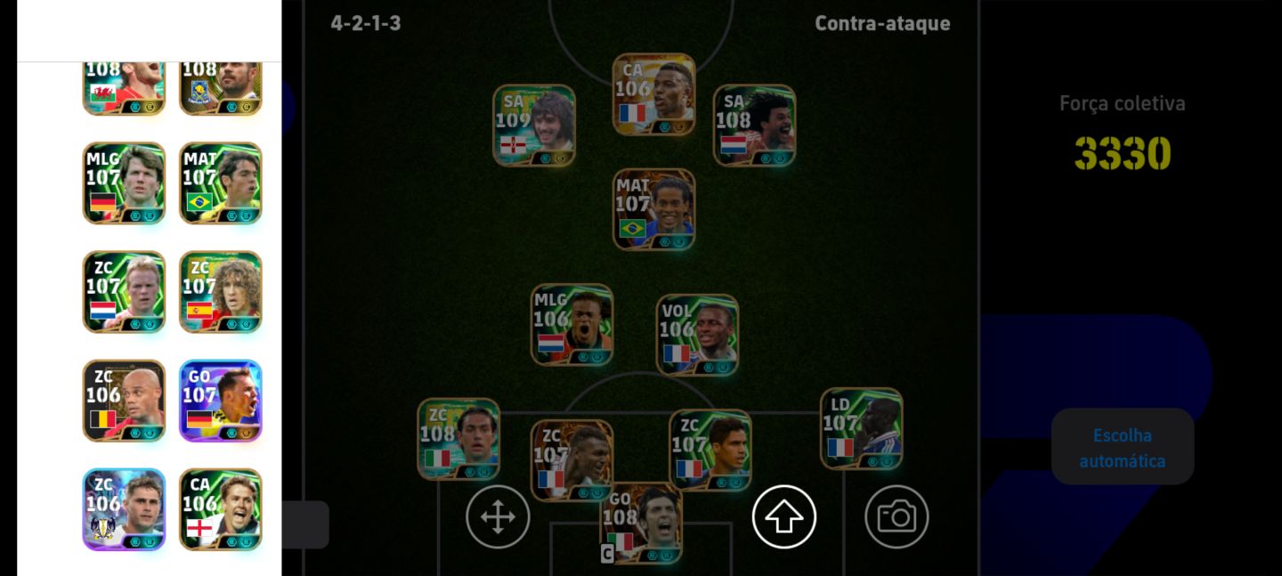 CONTA GER 3330 FULL META COM DOIS GULLIT, RONALDINHO BLITZ, ZAGA FULL