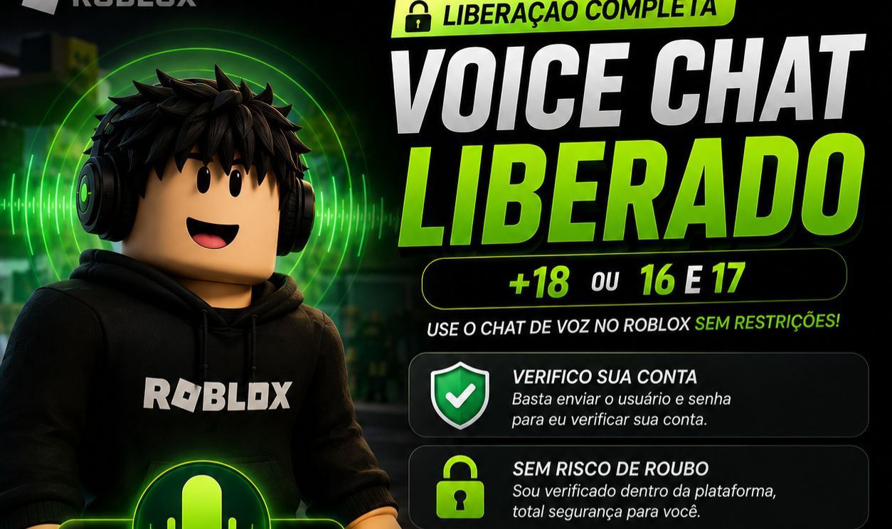 CHAT DE VOZ / CHAT LIBERADO NO ROBLOX