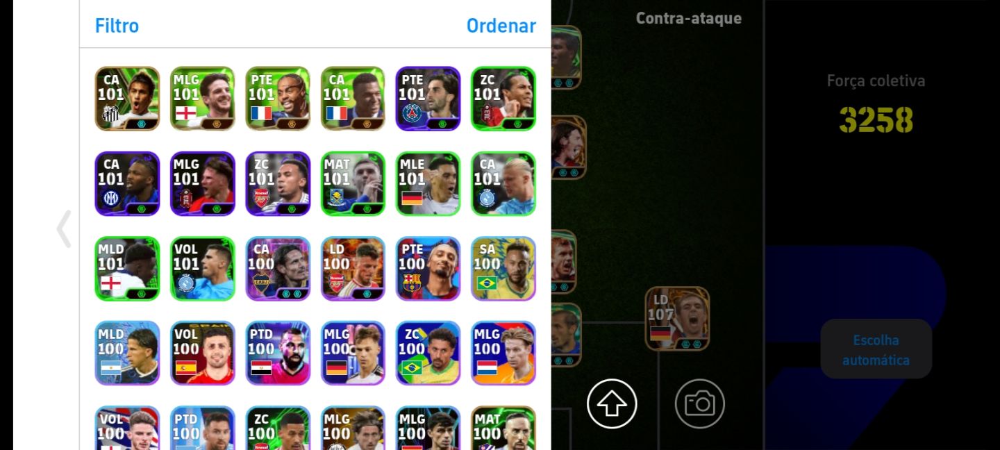 Conta eFootball TOP 3258 FC | Elenco Recheado de Épicos e Showtime