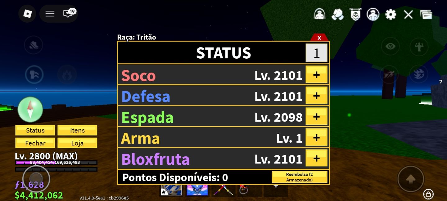 Conta blox (com game pass e v4 shark)