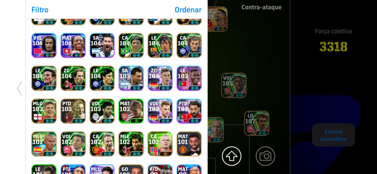 CONTA DE EFOOTBAL FULL, neymar,messi cr7 3336 de forca kvara ,bale e compania