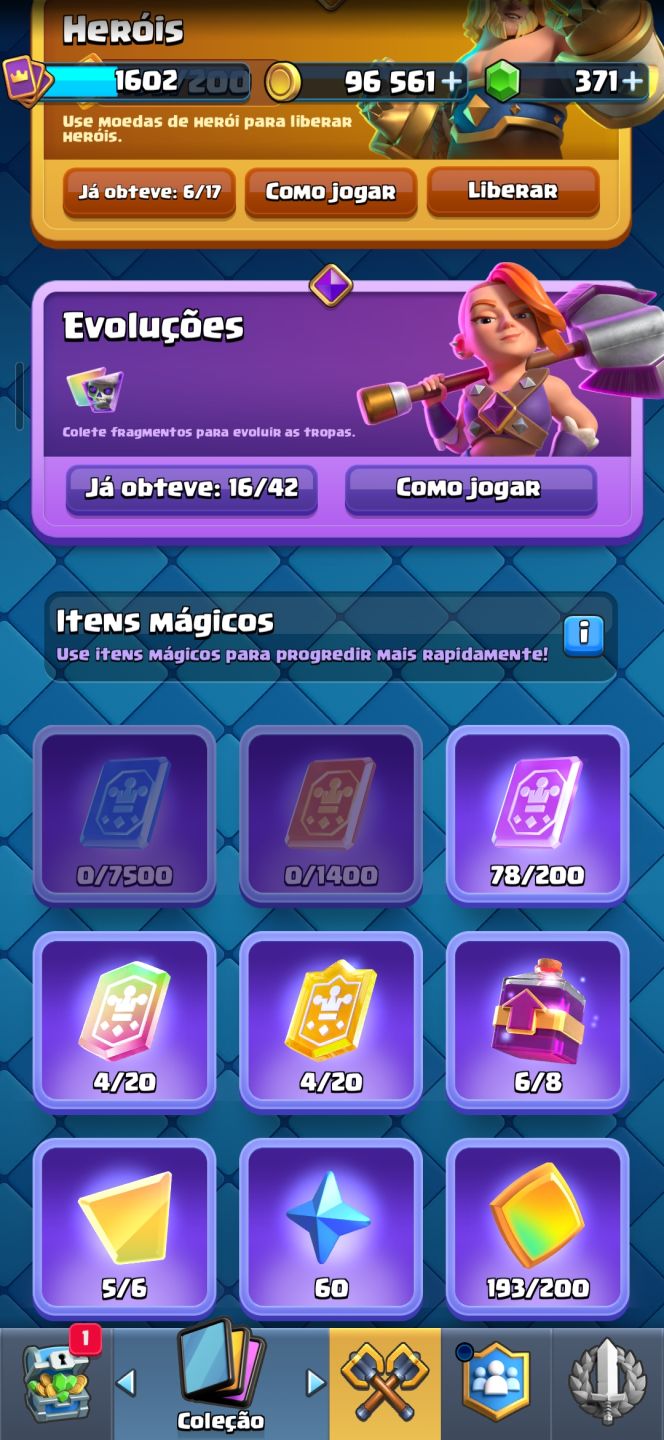 CONTA DE CLASH ROYALE