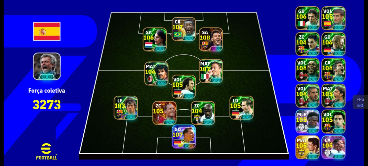 Conta de eFootball 3273 com Pelé, Gullit + Messi BIG TIME Blitz + 40 Epicos!!!