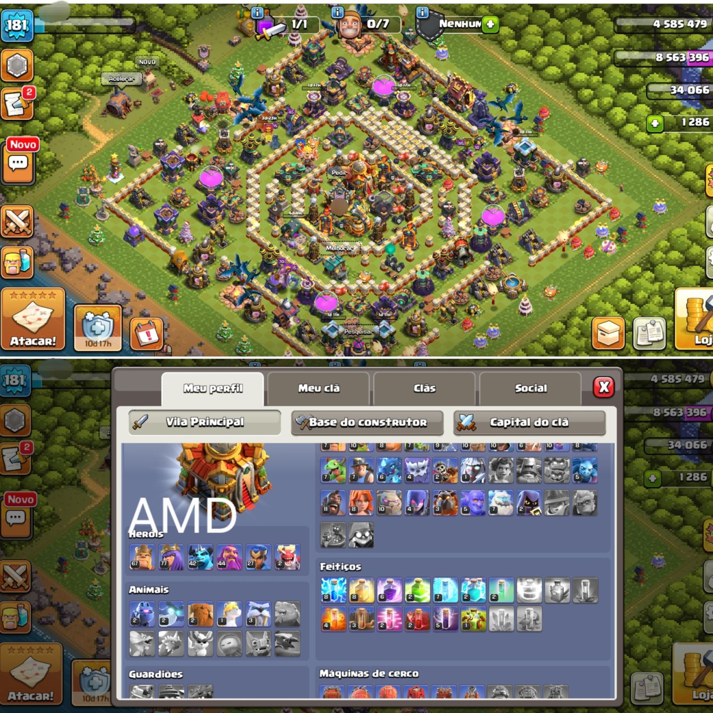 CONTAS DE CLASH OF CLANS CV9 A CV17 NO E-MAIL DO COMPRADOR