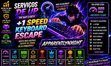 SERVIÇOS DE UP EM SUA CONTA +1 SPEED KEYBOARD ESCAPE | ROBLOX