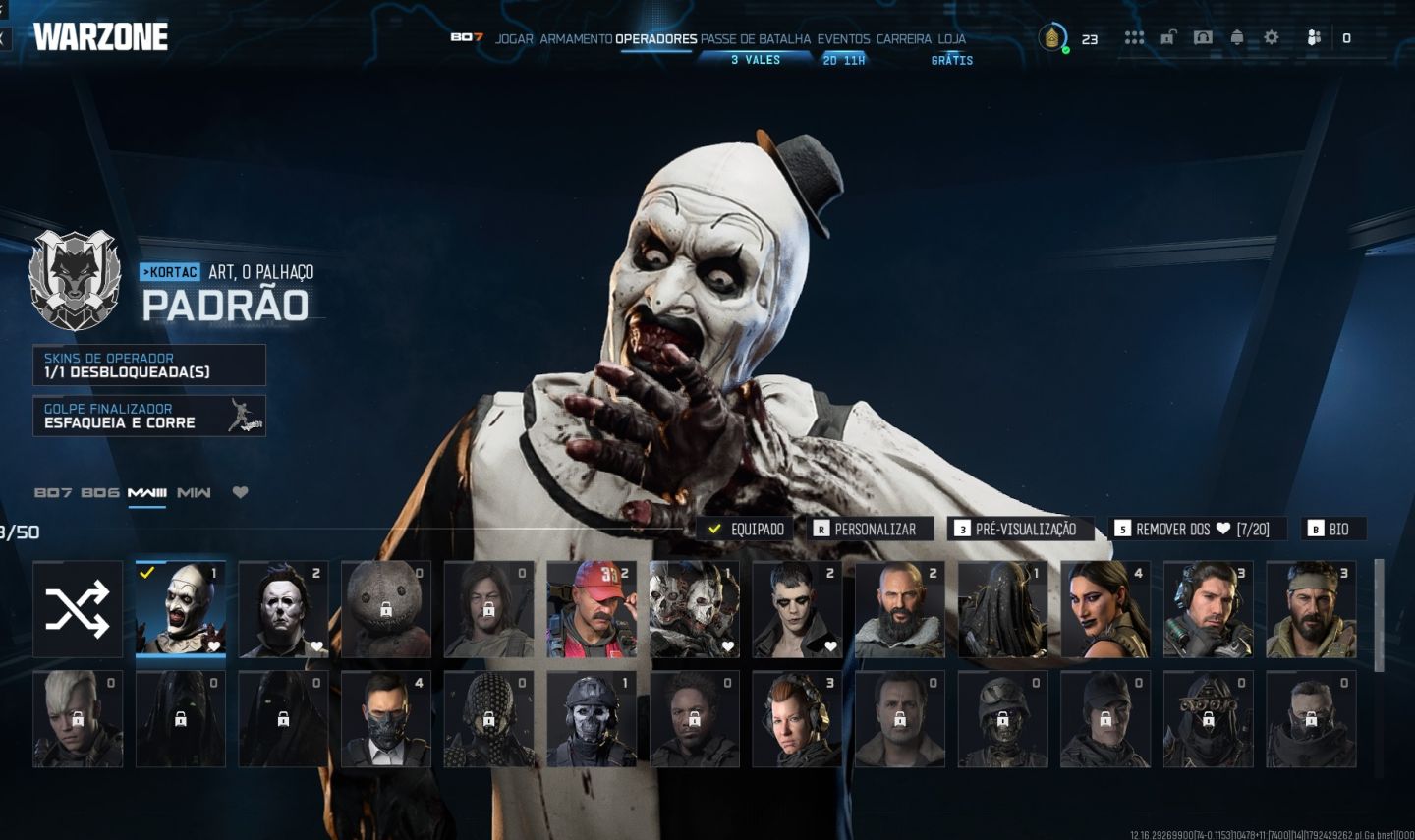 CONTA WARZONE SKINS RARAS, ART, O CORVO, MICHAEL MAYERS, GODZILLA E ETC