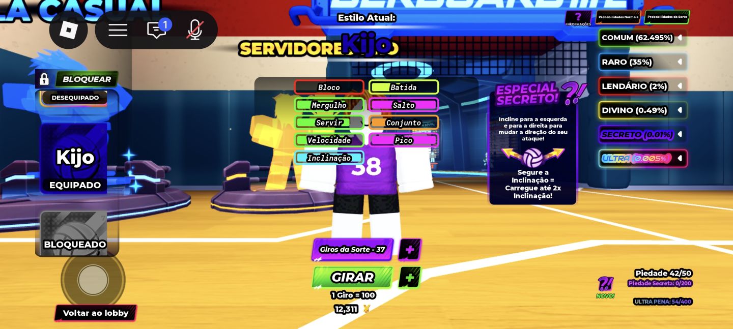 VOLLEYBALL LEGENDS (SANJU+HAKKA+KAZANA+KUMO+kijo)+1 SLOT LIVRE + 37 LUCKY SPIN