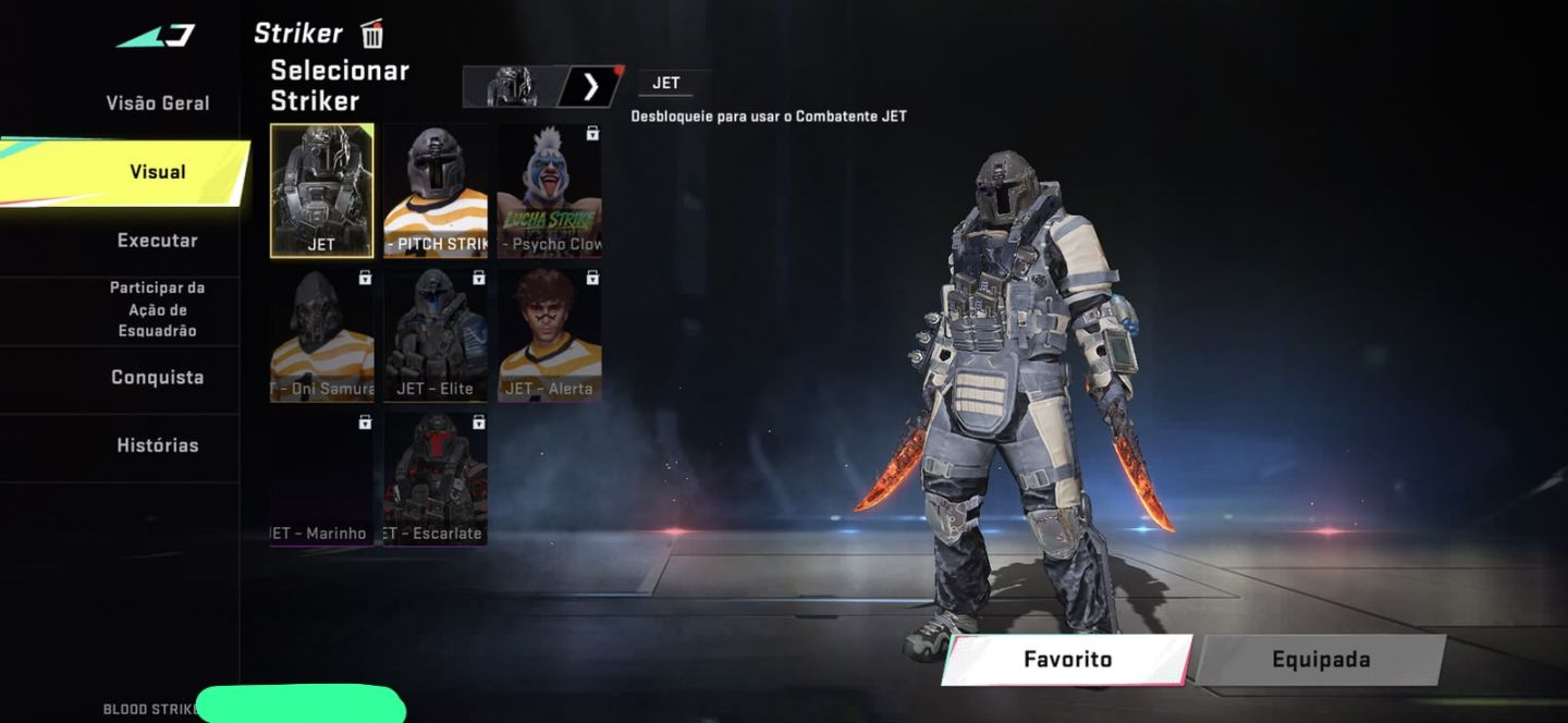 Conta de blood Strike com 3 Skins de facas