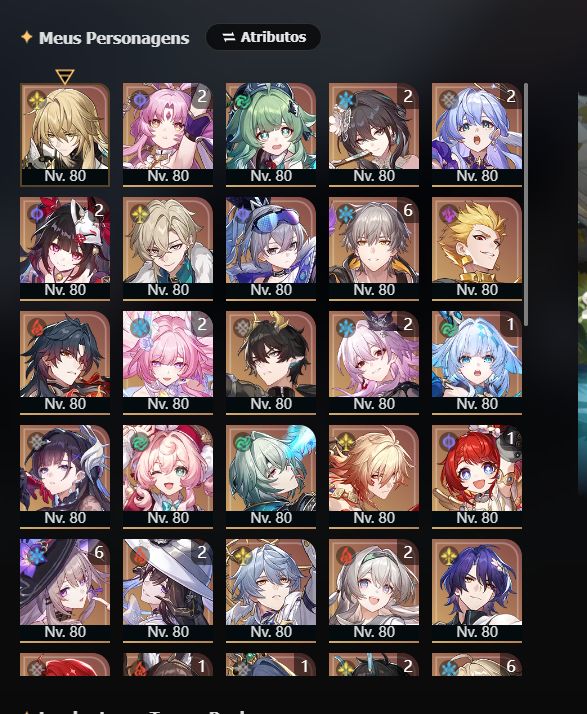 Conta whale endgame Honkai star rail com Ate E6 inclusa