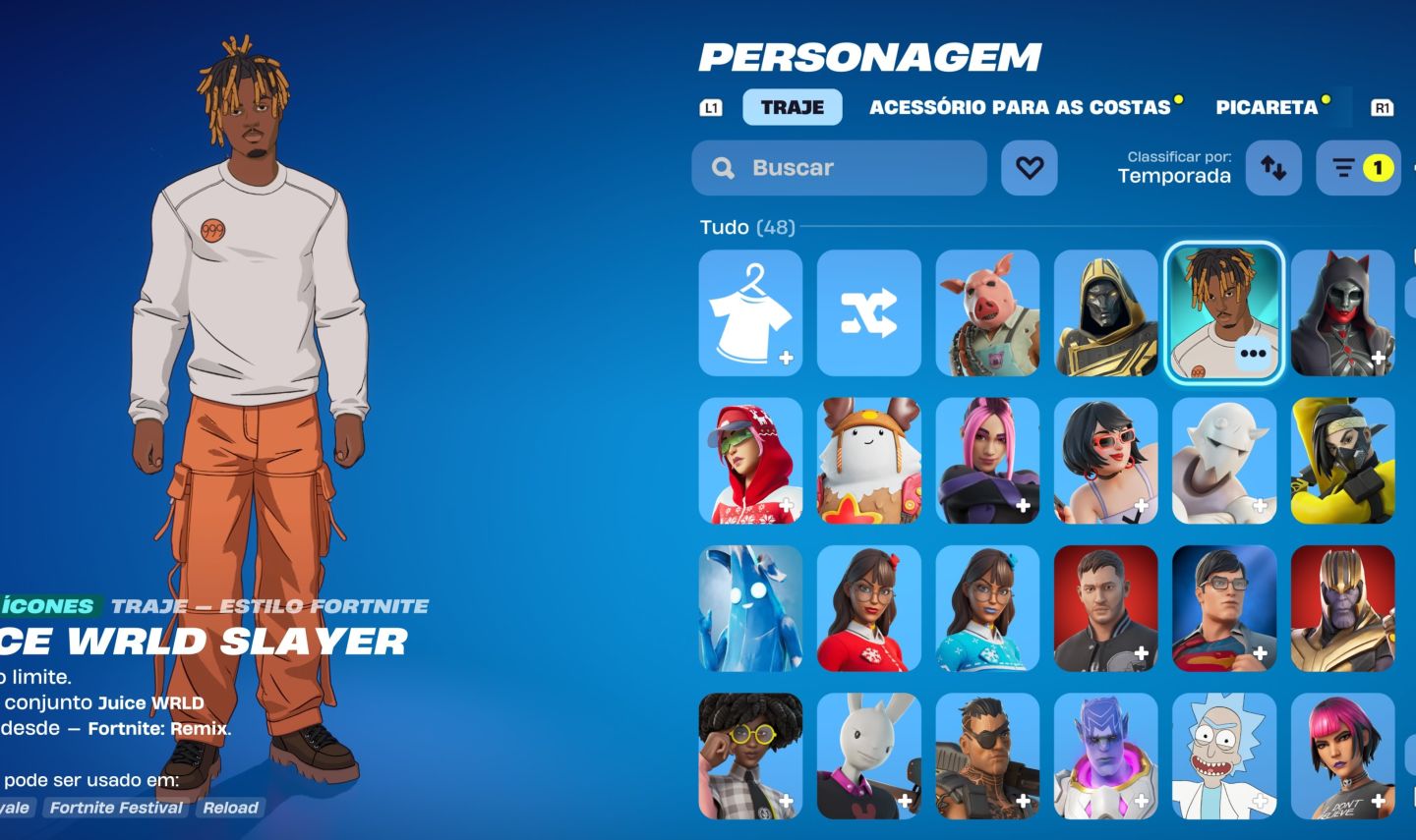 Conta fortnite top , Neymar , laracroft e mais