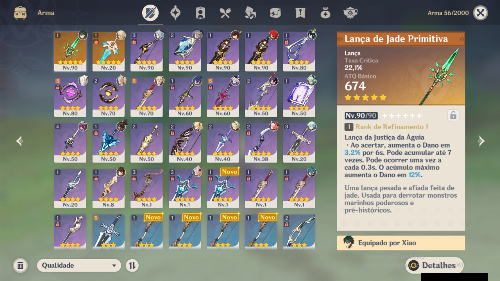 Imperdível Ar55 Ganyu, Venti, Diluc, Mona, Albedo E Mais - Genshin