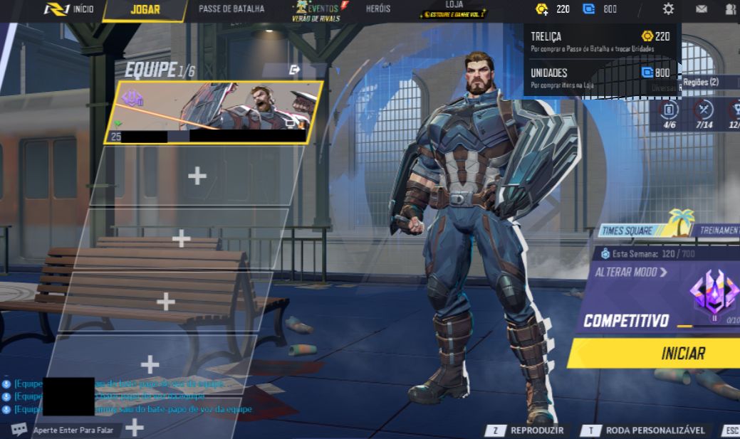 Conta Marvel Rivals - Capitão América Skin Lendária| Grão Mestre 2 | Full Acesso