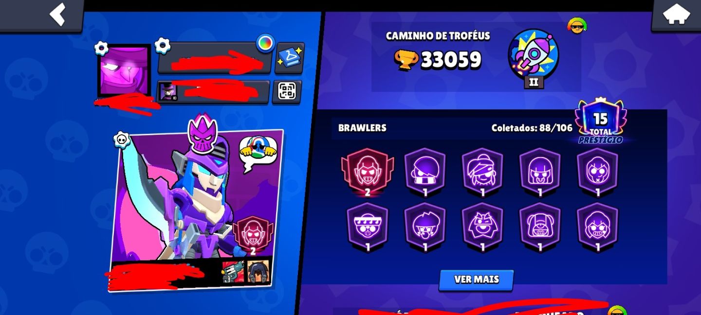 CONTA RARA 33K - 67/72 MORTES QUASE COMPLETA - 7 SKINS LENDÁRIAS+ 12 MÍTICAS