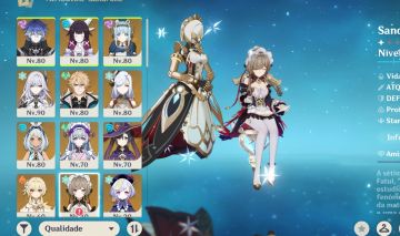 Sandrone, columbina, flins c1 + bis, Ineffa, varka, mualani, shenhe e +